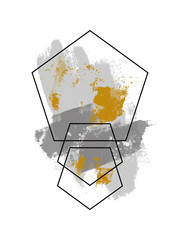 geometric watercolor