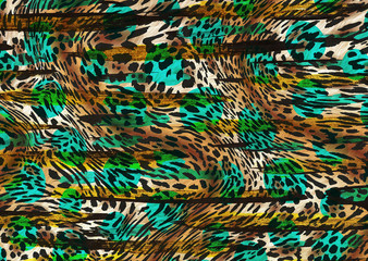 leopard skin with geometric shapes pattern