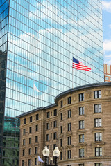 Architecture buildings in city of Boston downtown