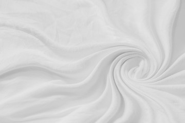 The abstract background image in white fabric is curled and wrinkled.