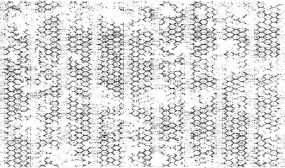 Worn down wallpaper pattern design. Broken plaster and grunge damask effect. Distressed overlay texture design. Vector illustration. Eps10.