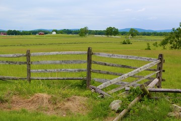 Fototapeta na wymiar Battle field in Gettysburg, Pennsylvania 
