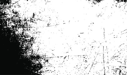 Scratched Grunge Urban Background Texture Vector. Dust Overlay Distress Grainy Grungy Effect. Distressed Backdrop Vector Illustration. Isolated Black on White Background. EPS 10.