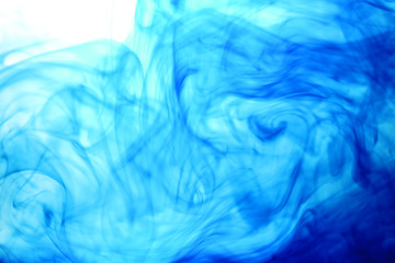 Fototapeta na wymiar Blue Color drops in water background