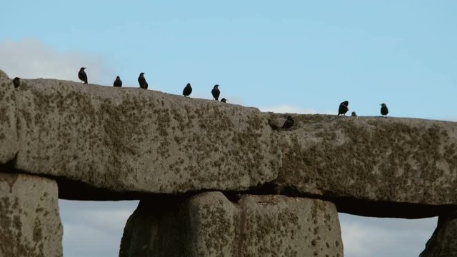 Ultra close-up view of Stonehenge and Wiltshire Countryside in England, UK. The stone circle dates to 3000 BC and is one of the best known ancient wonders of the world and UNESCO World Heritage Site.