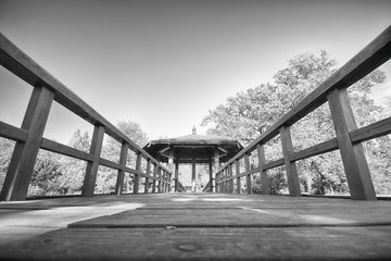 WROCLAW, POLAND - OCTOBER 18, 2019: Japanese Garden is situated in the vicinity of the historical...