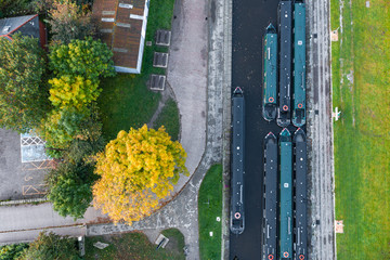 Top Down View over Trevor Basin Canal in Wales