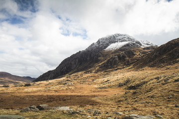 Hills and mountains in Snowdonia Wales United Kingdom