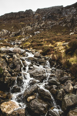 Hills and mountains in Snowdonia Wales United Kingdom