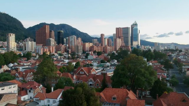 Bogota Downtown fly drone 