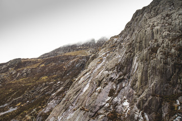 Fototapeta na wymiar Hills and mountains in Snowdonia Wales United Kingdom