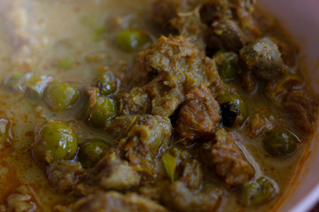 Panang curry with spicy beef is unique in Southern Thailand.