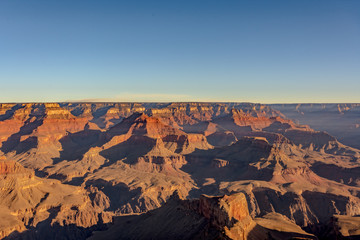 South rim of grand canyon in the morning