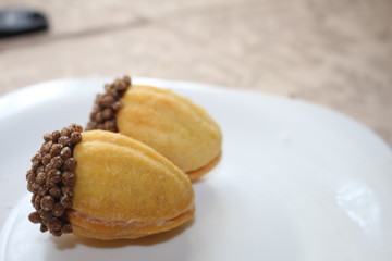 Tasty cake isolate on white background