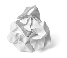 paper ball crumpled garbage trash mistake
