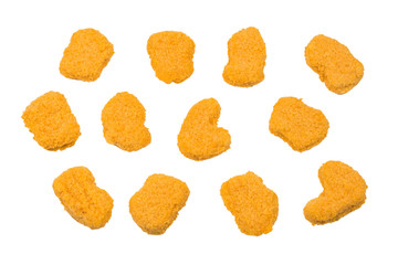 Nuggets isolated on a white background.