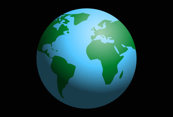 Fototapeta premium Planeta tierra en el universo oscuro.