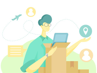 freight courier services men male