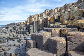 The pavement of the giants. 40 thousand stone columns closely adjacent to each other. Causeway...