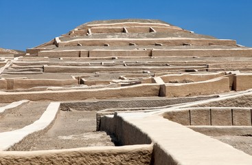 Nazca or Nasca pyramid at Cahuachi archeological site