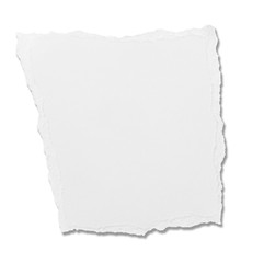 white paper ripped message torn