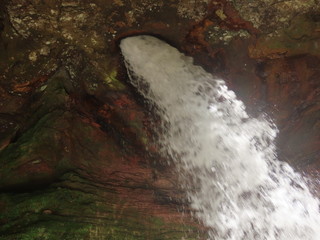 water flowing over rocks