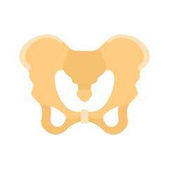 hip joint icon in flat style