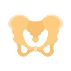 hip joint icon in flat style