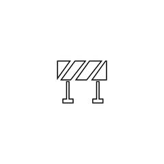 Traffic barrier icon. Road block sign. Road repair contractor symbol
