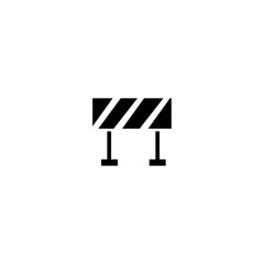 Traffic barrier icon. Road block sign. Road repair contractor symbol