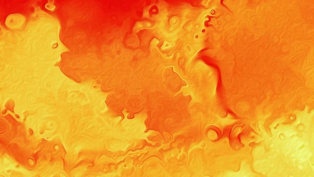 Abstract animated paint ink background looped, detailled moving picture warm gradient color