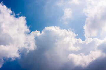 Obraz premium white Cumulus clouds on a blue sky