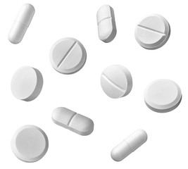 white pill medical drug medication - obrazy, fototapety, plakaty