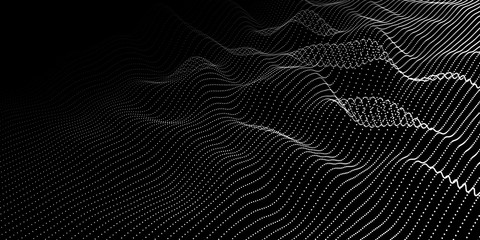 Abstract digital background noise grid from dots. Technology balck vector. Future concept.