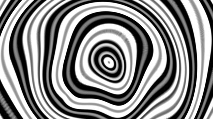 Fototapeta na wymiar divergent circle wave black and white, abstract pattern