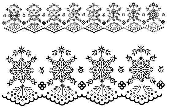 lace seamless pattern. 3Dillustration. technical drawing. embroidery artwork. vector line graphic. Broderie anglaise