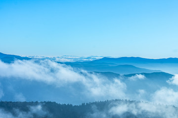 Scenic view from Clingmans dome, Great Smoky Mountain Nation Park , Tennessee USA