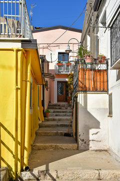 Melfi, Italy, 10/26/2019. A day of vacation in a medieval village in the Basilicata region, in Italy