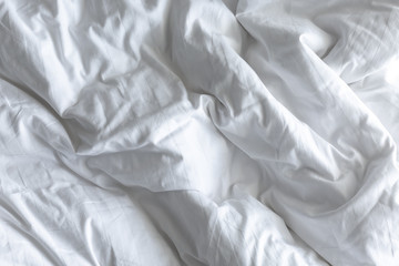 Obraz premium Wrinkled white blanket as a background