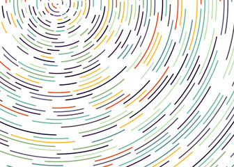 Colorful Universe Circular Distribution Computational Generative Art background illustration