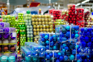 Christmas toys for sale in the store.