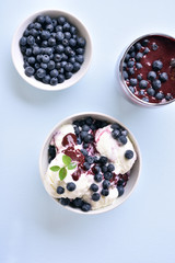 Blueberry ice cream