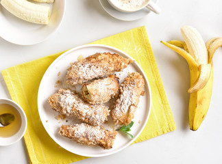Deep fried bananas
