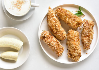 Deep fried bananas
