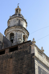 Historic bell tower in the city of Catania