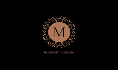 Stylish elegant monogram letter W. Decorative template for cafes, bars, restaurants, hotels, boutiques. Business style and company brand. Vector illustration