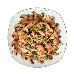 Salmon Carpaccio with Mushrooms