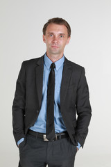 portrait of a businessman isolated on white