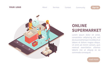 Online Supermarket Landing Page