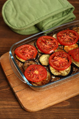 Roasted Eggplant with Tomato and Buckwheat Groats